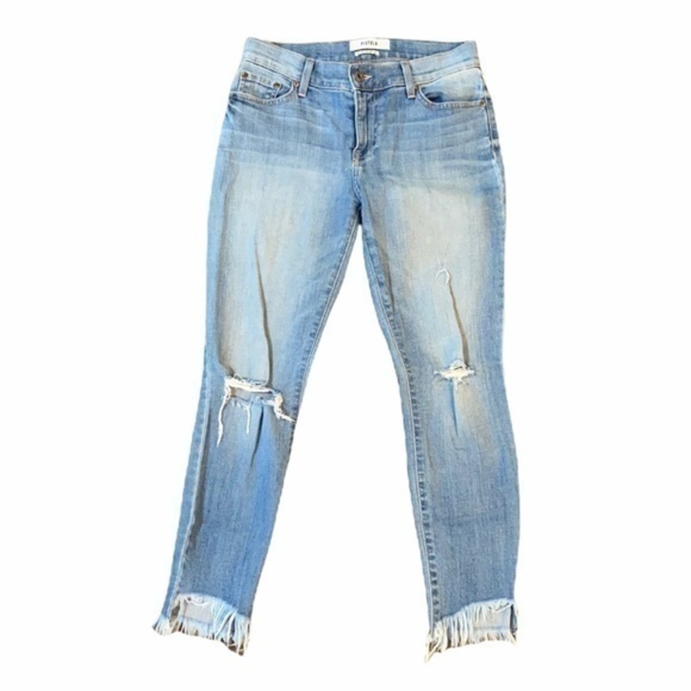 Pistola frayed hem ankle jeans size 27